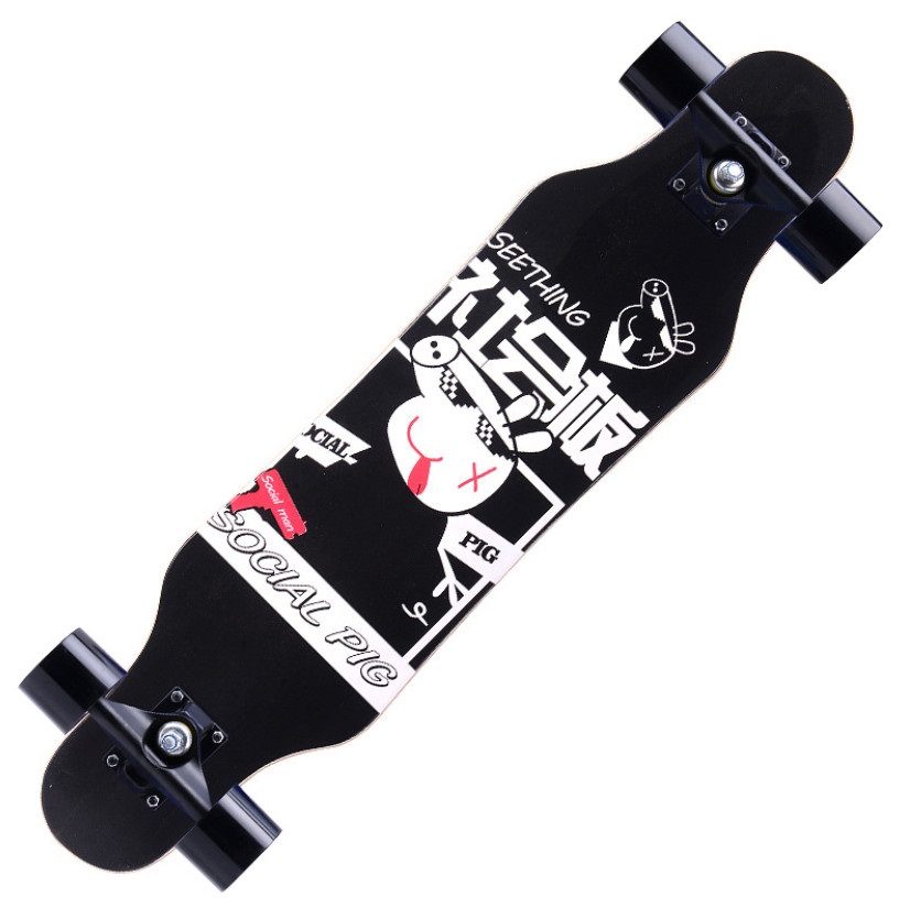 Ván trượt Phát Sáng Dài 80*20cm Thể Thao Mặt Nhám Mẫu LONGBOARD Cao Cấp 