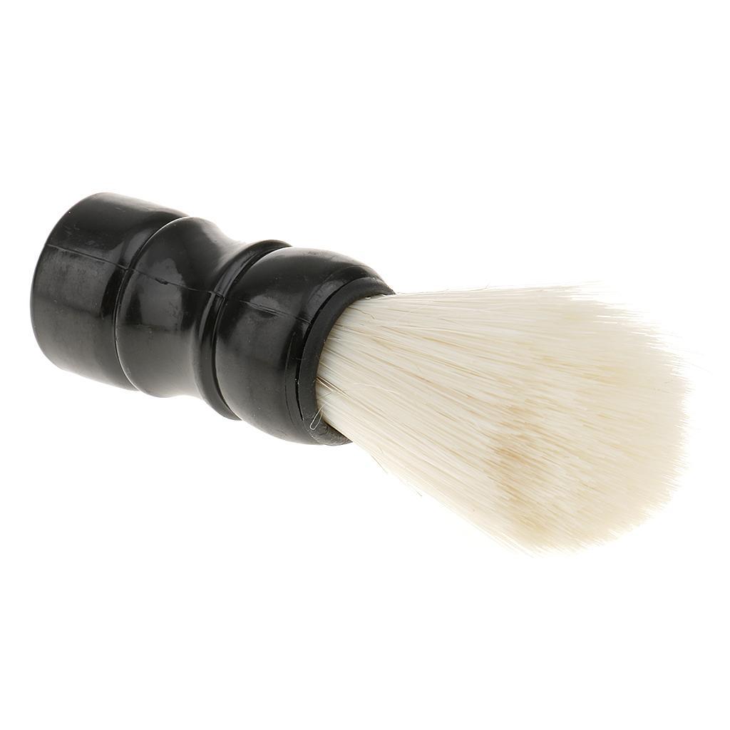 2 Pieces Men Salon Barber Shaving Brush Beard Facial Bristle Mustache Brush Red / Black Handle