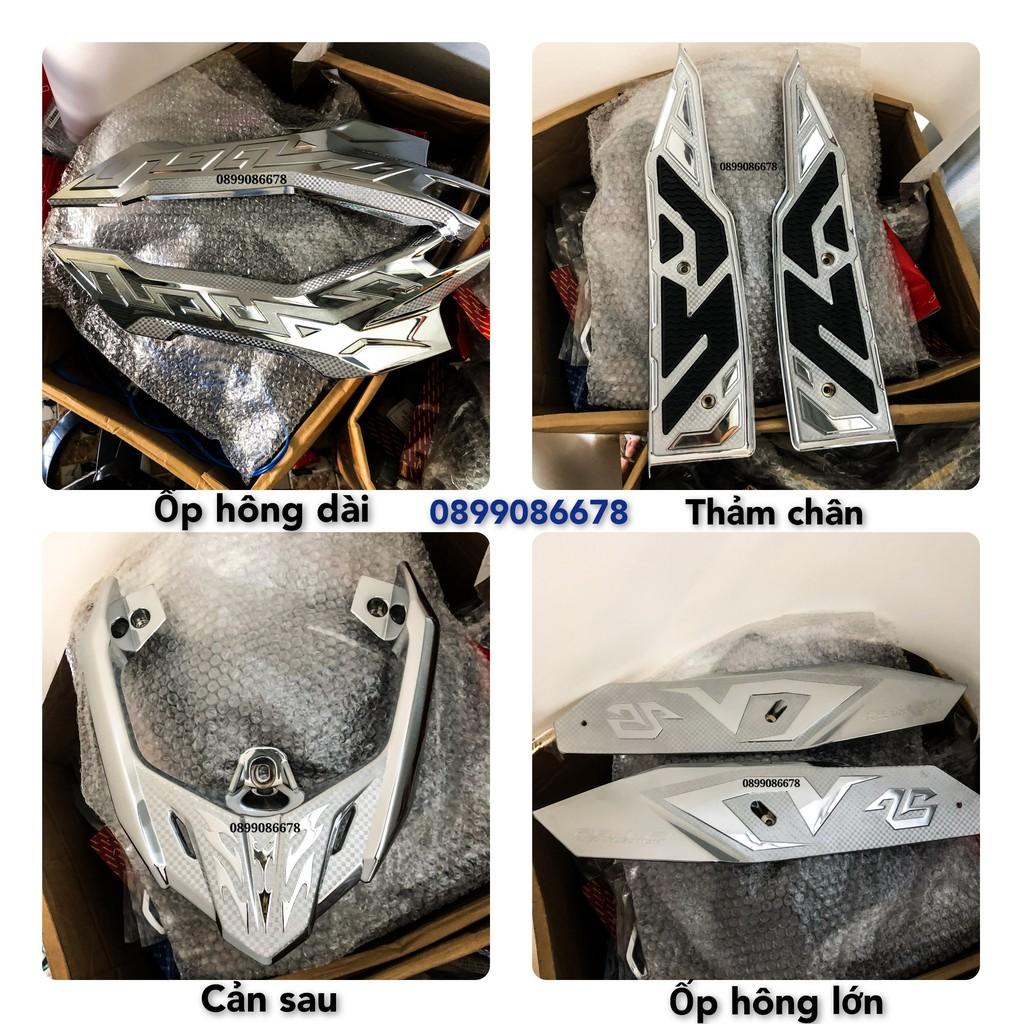 Phụ kiện Dành Cho AirBlade 125/150 2020, 2021 - Crom - Pô E, Che Pô, Quạt Gió, Lốc Máy, Ốp Hông, Tay Xách, Thảm Chân