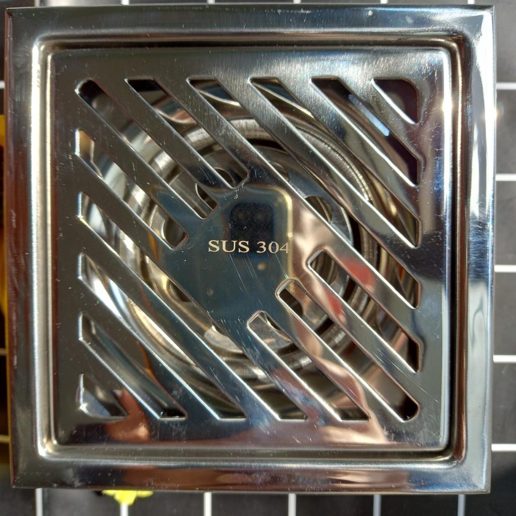 Ga thoát sàn ngăn mùi Inox SUS 304 - Chống mùi hôi và côn trùng - Mặt hở thoát nước nhanh G02