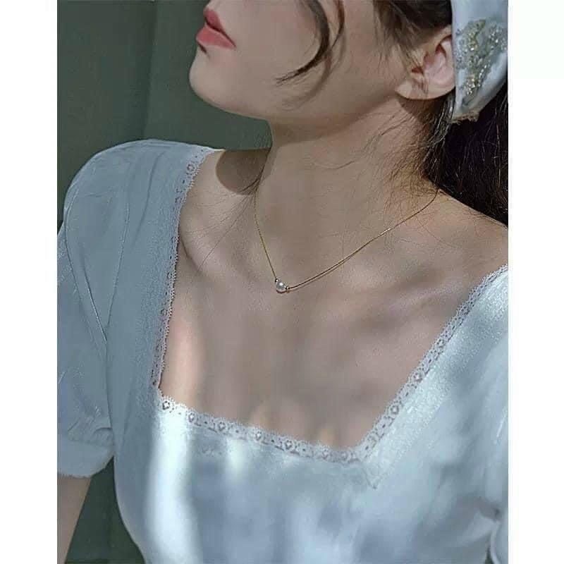 Dây chuyền Ngọc -trai mix bạc 925