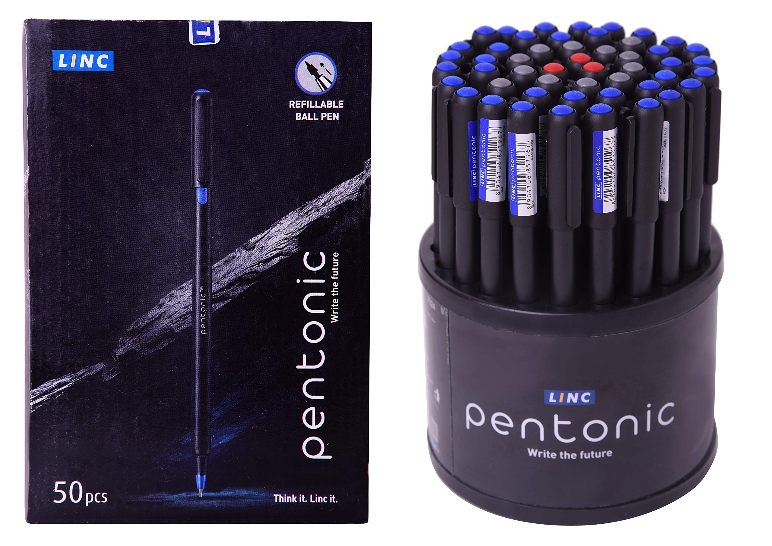 Bút bi LINC Pentonic 7024 - Ngòi 0.7mm- Hộp 50 bút - Màu ngẫu nhiên