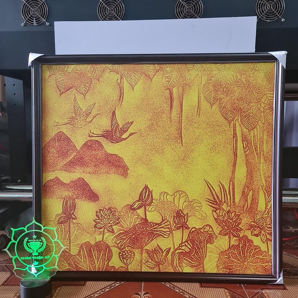 Tranh trúc chỉ in Vuông_TCV51