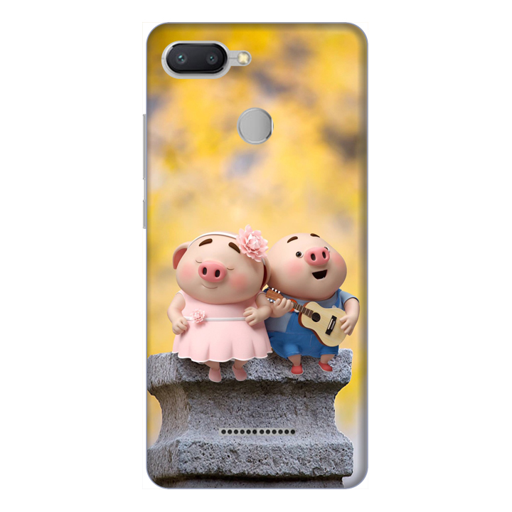 Ốp lưng điện thoại Xiaomi Redmi 6 hình Heo Con Hạnh Phúc