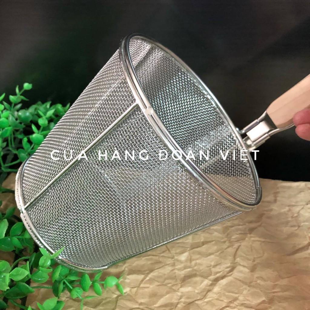 Vợt Trụng Hủ Tiếu, Mì (Loại Tốt)- Sâu Lòng, Inox Tốt - Lưới Mịn, Dày - Nhiều Size