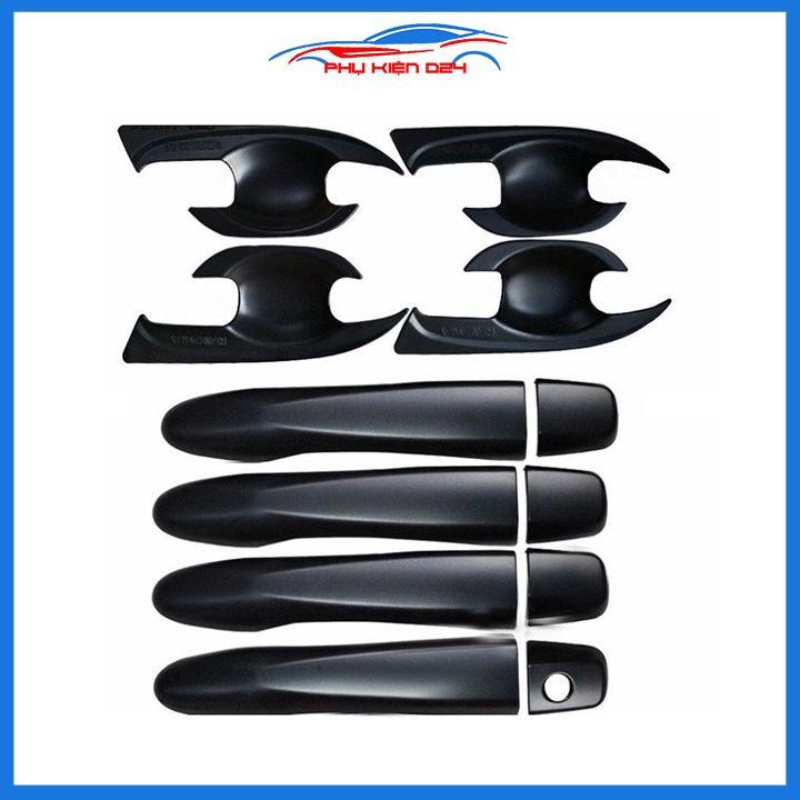 Ốp tay hõm nhựa đen/mạ crom Navara 2015-2016-2017-2018-2019-2020 sáng bóng chống trầy bảo vệ cửa xe ô tô