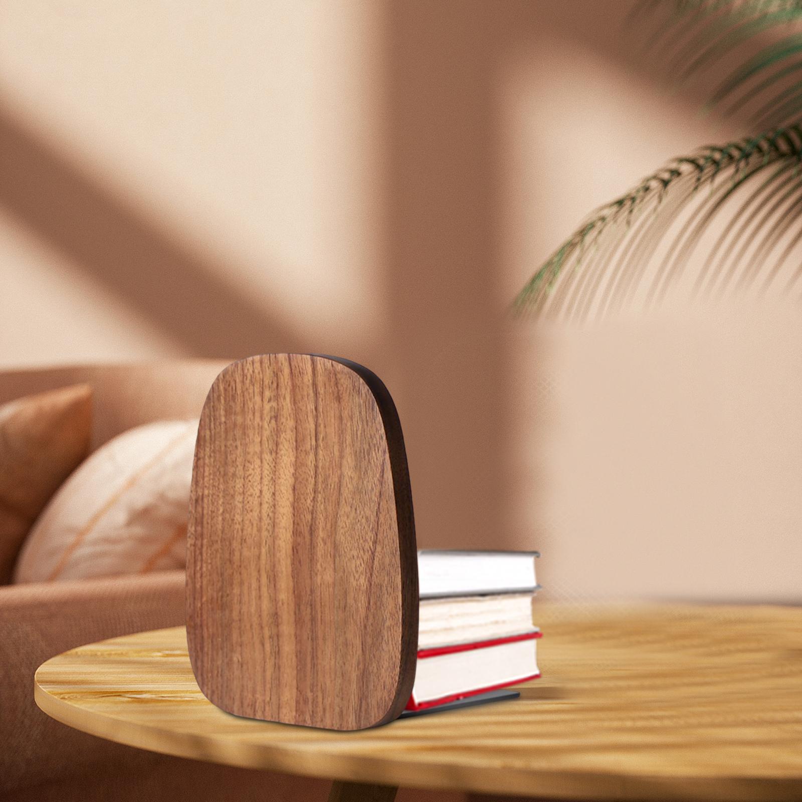 Books Stopper Book Support Wooden Bookends for Bedroom Office Office Workers