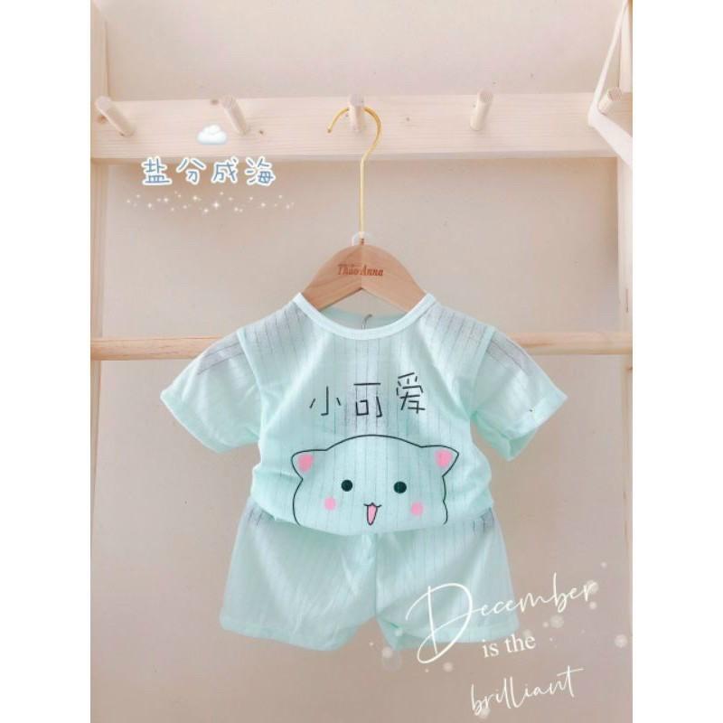 Combo 5 bộ coton giấy màu cộc cho bé gái size 4-15kg