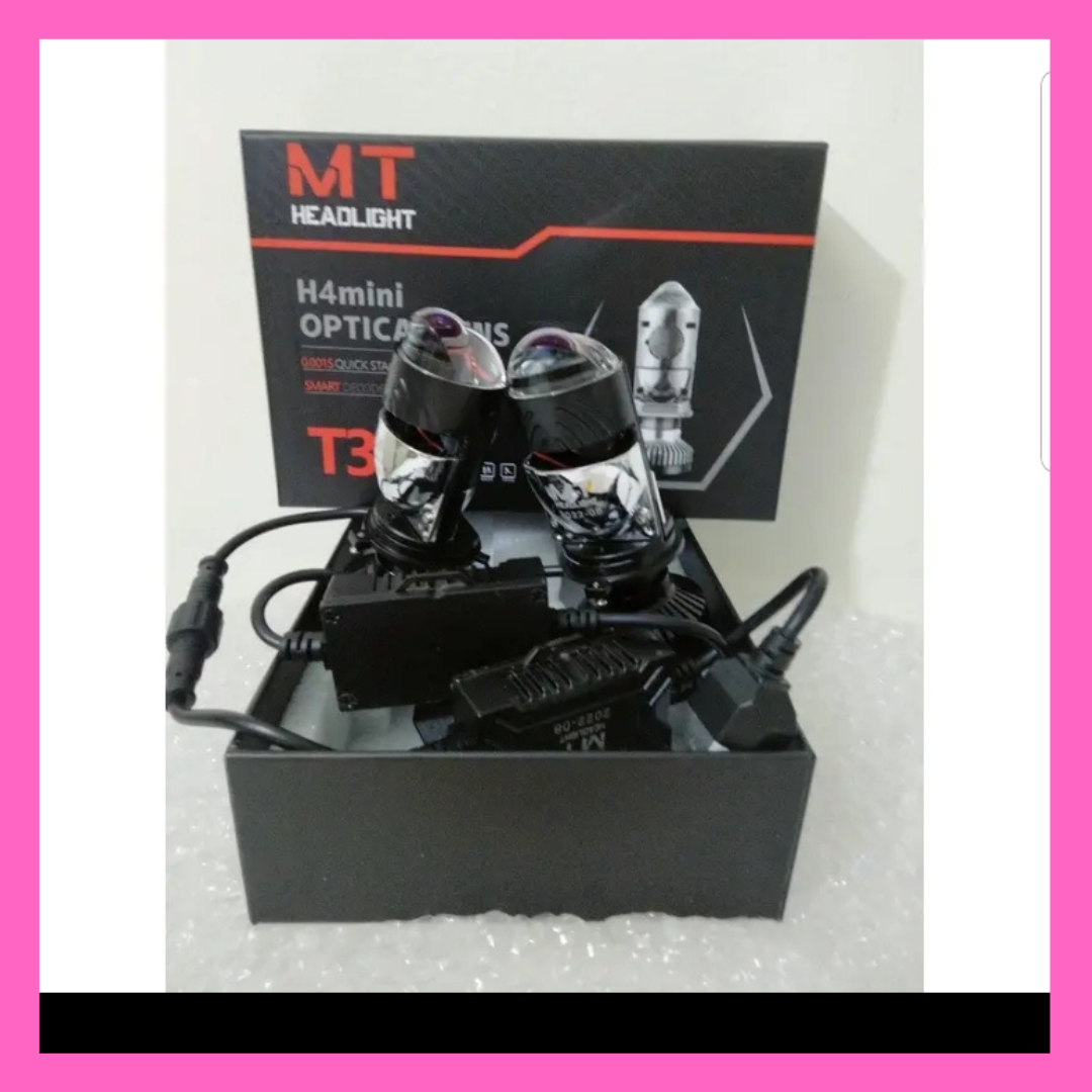 Đèn led bi cầu mini T3 Pro, mắt ếch nâng cấp chân H4 12V-24V cho ôtô, xe máy,bản nâng cấp hoàn hảo hơn ledbi minT2