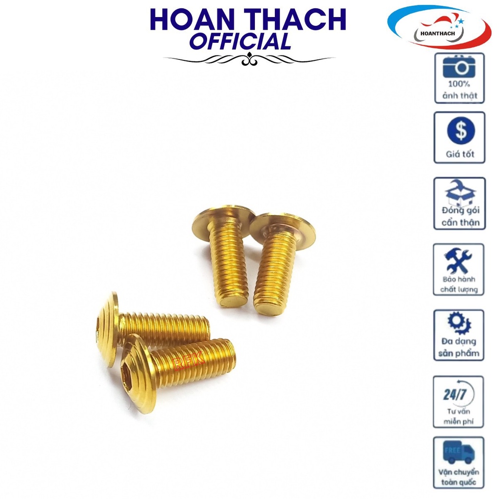 Ốc 8L15 Đầu Dù Vàng dùng cho nhiều dòng xe máy SP016475 (giá 1 con)