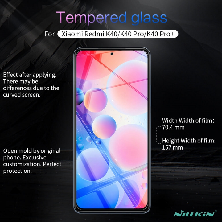 Cường lực cho Redmi K40 Pro – Redmi K40 – Poco F3 Nillkin H+ Pro - Hàng nhập khẩu