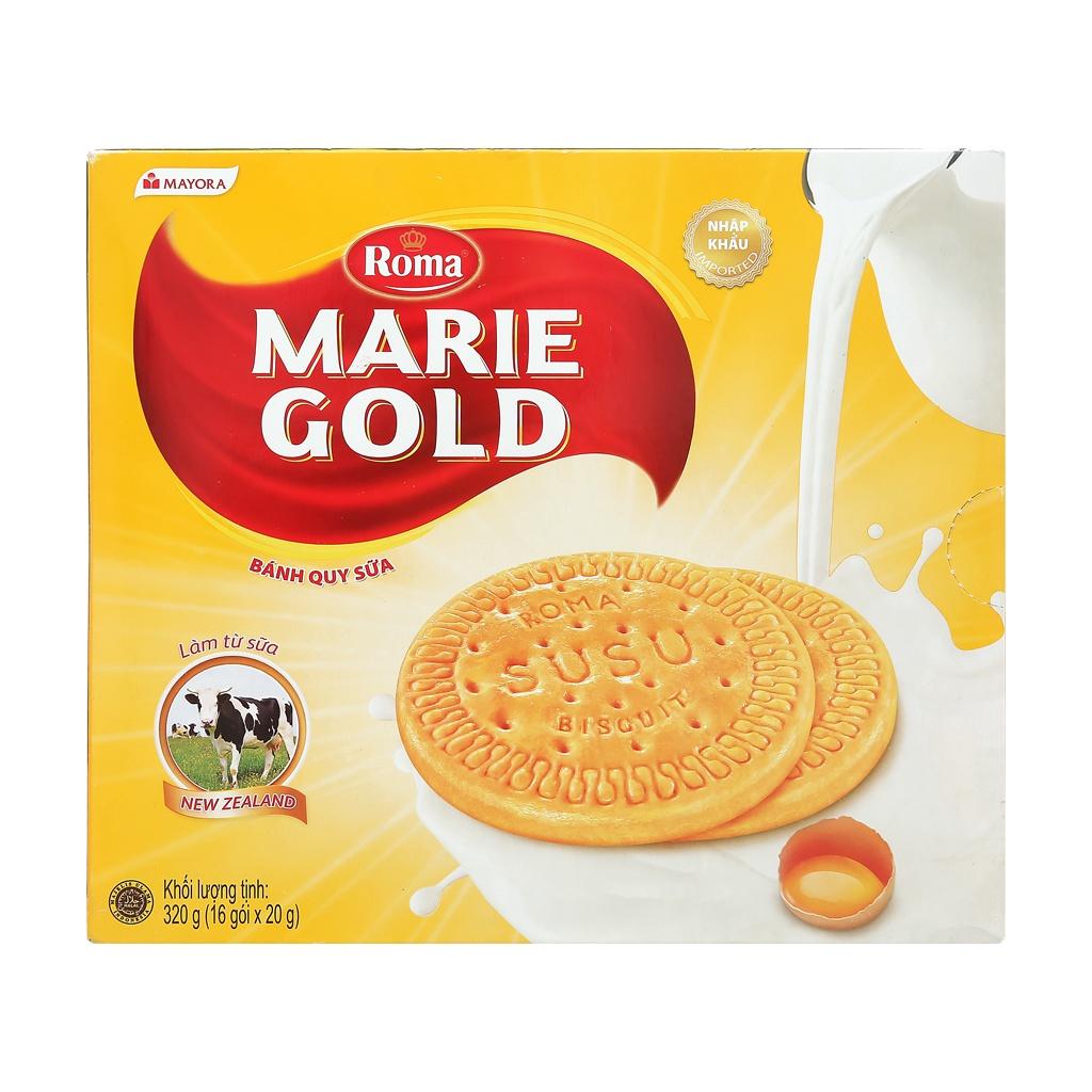 Bánh quy sữa Roma Marie Gold hộp 320g (16x20g) (date Mới)