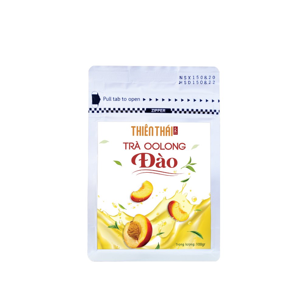 Trà Oolong Đào - Gói 100Gr - Nguyên liệu pha trà đường, trà đào - Dạng viên