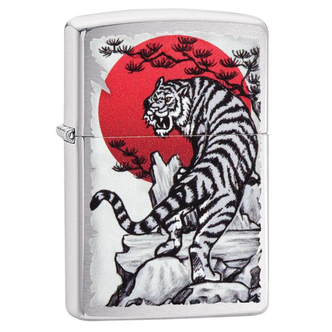 Bật Lửa Zippo Chính Hãng Mỹ Hình Con Hổ Asian Tiger Design - Chống Gió, Bảo Hành Trọn Đời