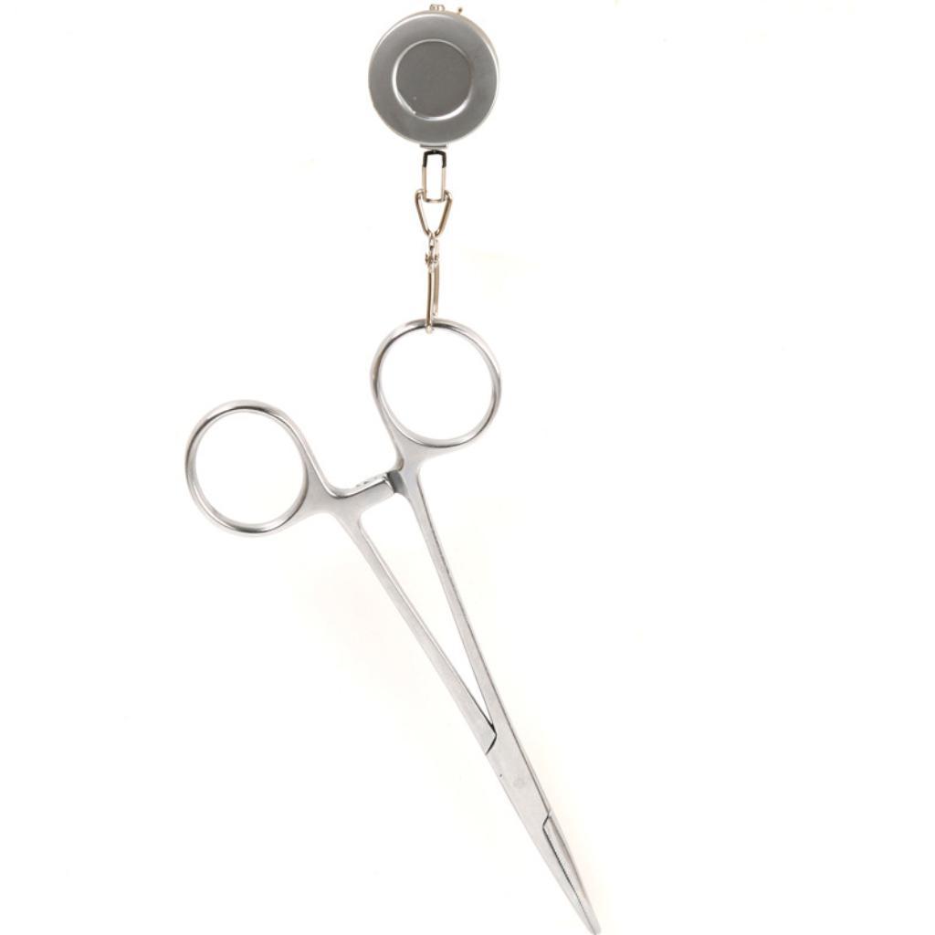 Pin-on Retractor Zinger Gear Keeper for Fishing Hiking - Silver