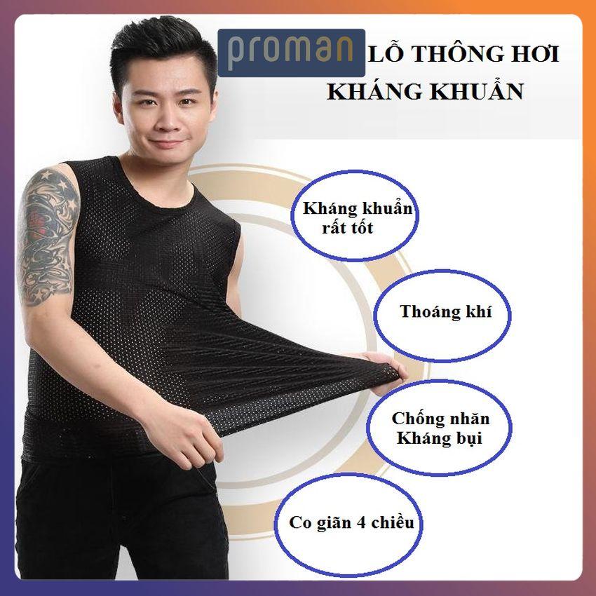 Áo Ba Lỗ Nam Thông Hơi lưới thể thao, tập gym, mặc ở nhà cực mát lạnh - PROMAN