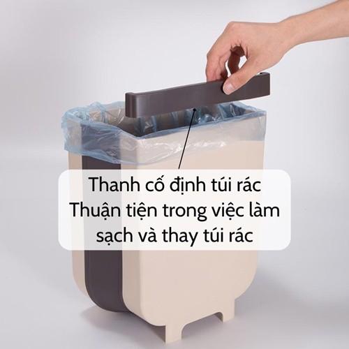 Thùng Rác Thông Minh Gấp Gọn Kẹp Tủ Bếp - Đa Năng Phù Hợp Cho Ghế Sau Ô Tô, Văn Phòng, Nhà Bếp