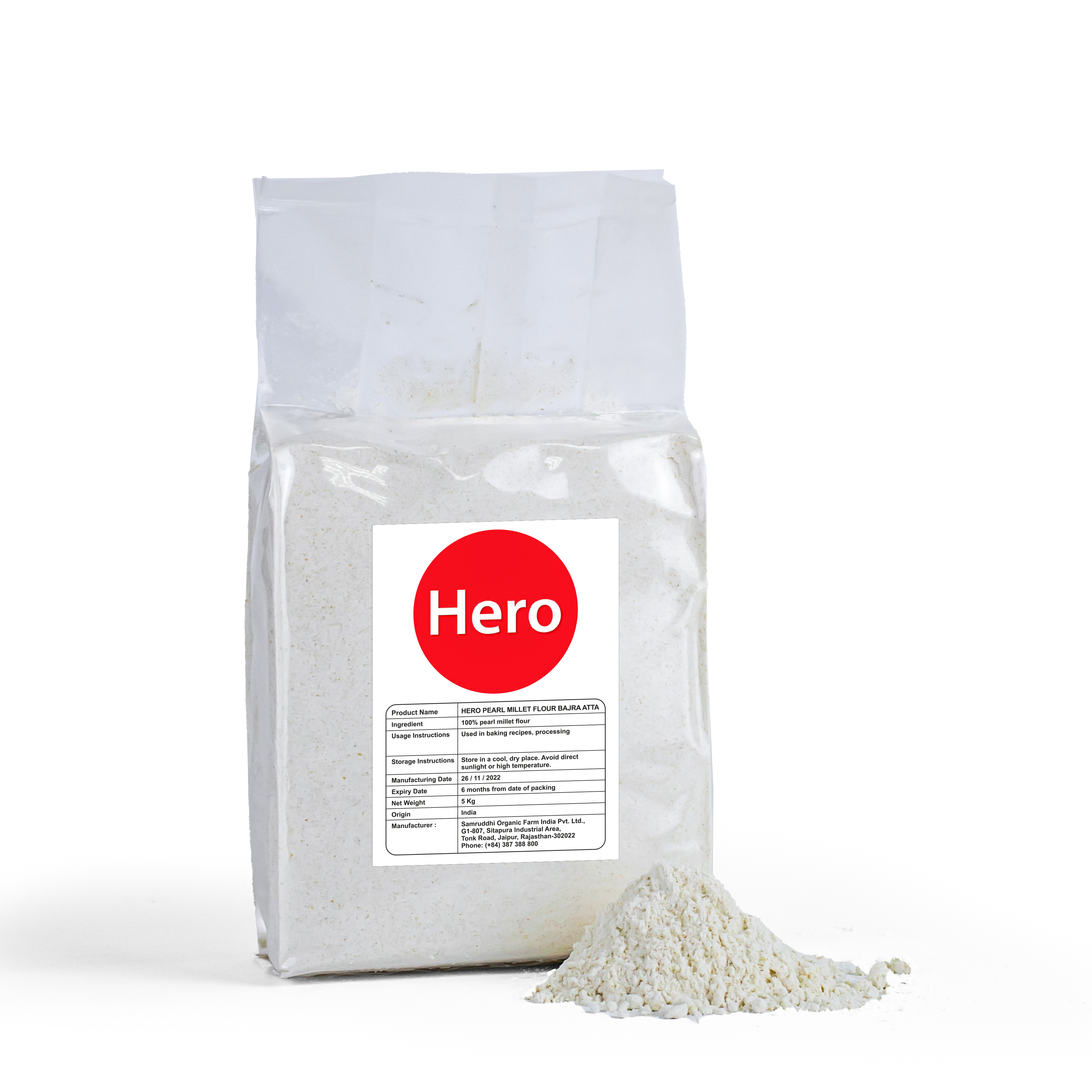 Bột Kê Ngọc Trai Hero Bajra Atta Nhập Khẩu