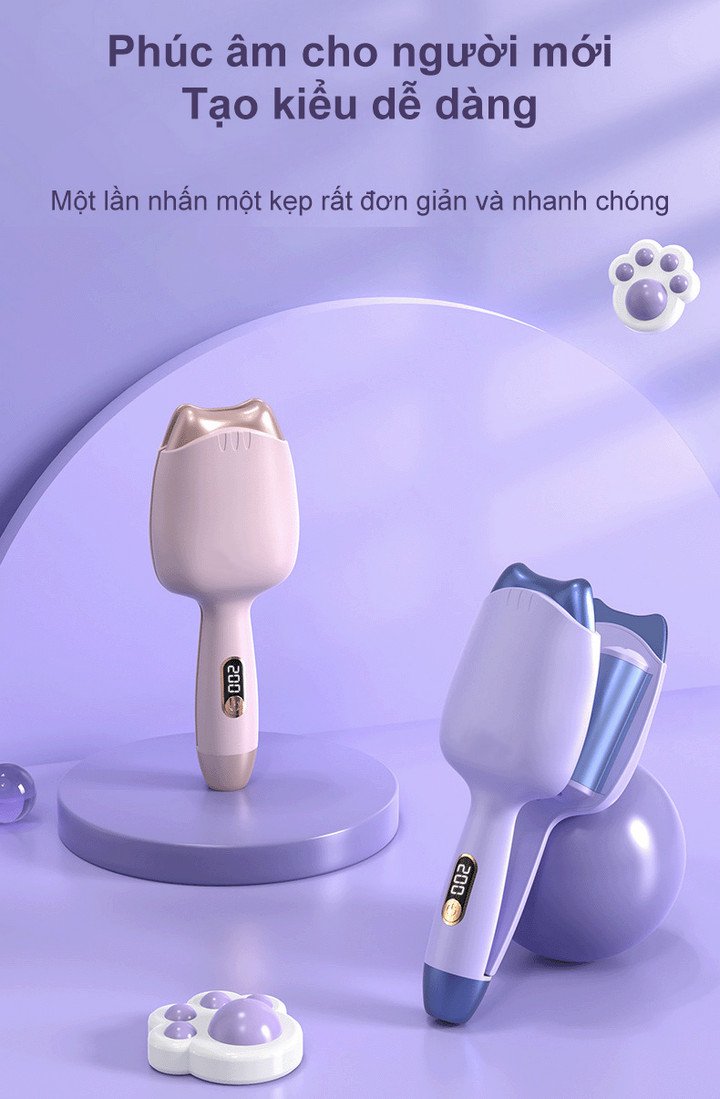 Máy Uốn Tóc Jung Su Chăm Sóc Tóc Ion Âm , Kiểm Soát Nhiệt - Home and Garden