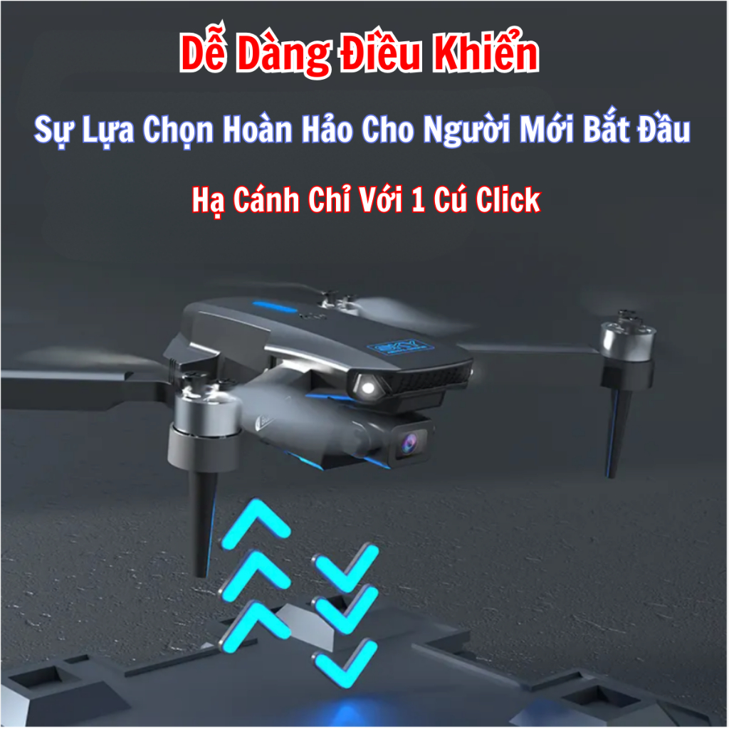 Máy Bay Flycam Camera 4K E88 Max 2024 Cao Cấp Động Cơ Không Chổi Than Siêu Bền Tránh Va đập, 2 Camera có cảm biến bụng giữ thăng bằng khi bay - Hàng Chính Hãng 