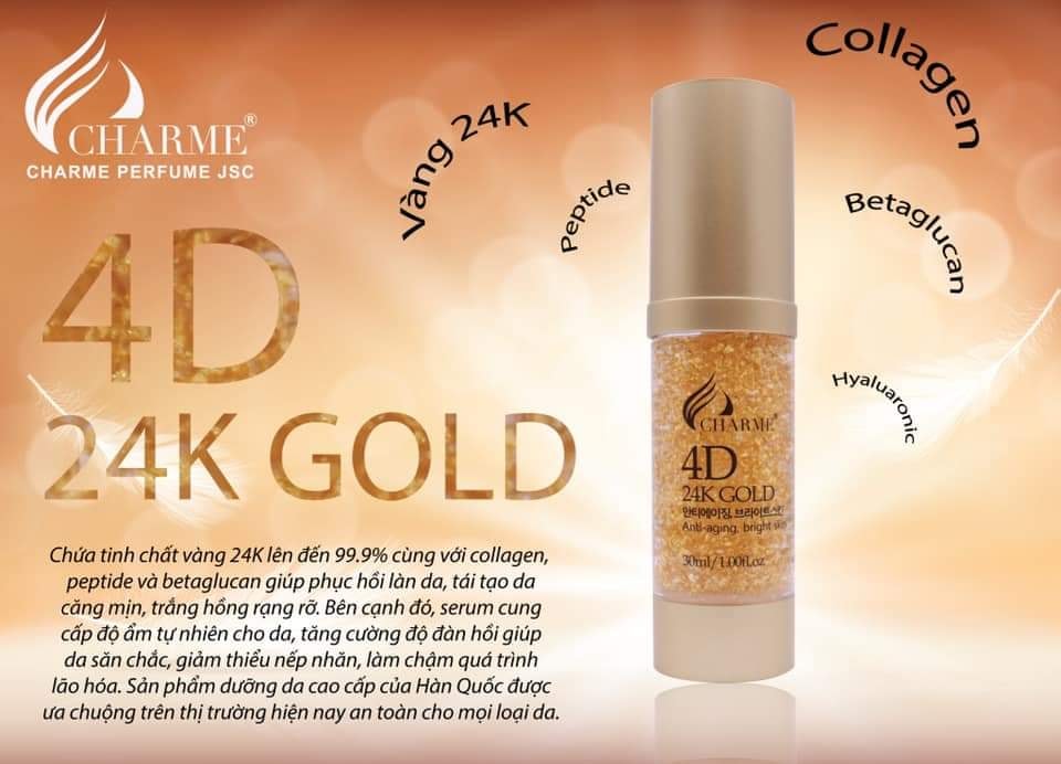 Serum Vàng 24K Charme 4D Hàn Quốc 30ml