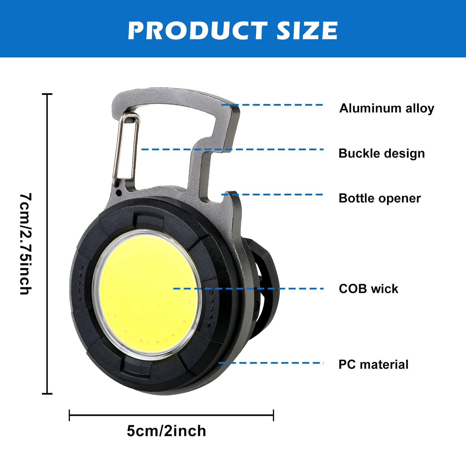 Đèn làm việc LED mini, 2 mảnh đèn kiểm tra có thể sạc lại đèn làm việc bằng đèn pin di động ánh sáng cơ học chống nước để sửa chữa khẩn cấp cắm trại