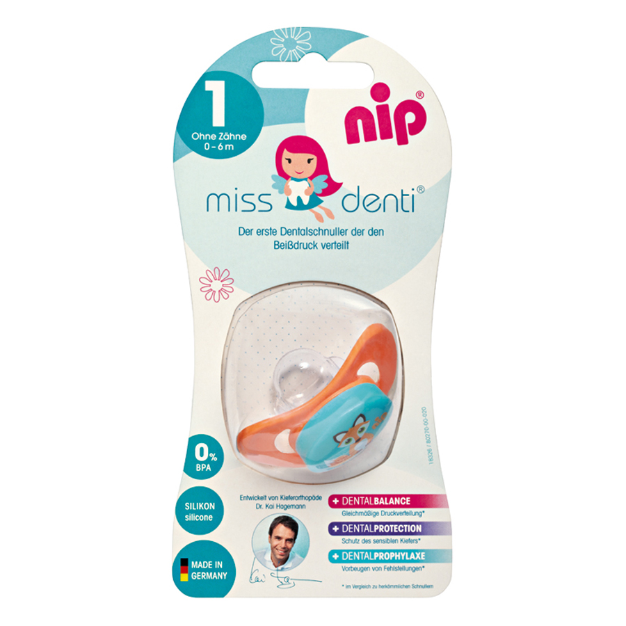 Ti Ngậm Silicon Chỉnh Nha Cho Bé Mọc Răng Cửa Miss Denti Nip Nip31801 (Cỡ 2)