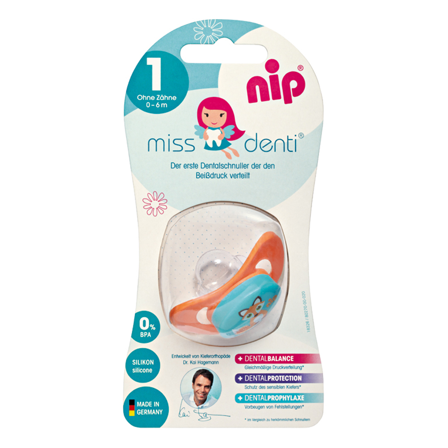 Ti Ngậm Silicon Chỉnh Nha Cho Bé Mọc Răng Cửa Miss Denti Nip Nip31801