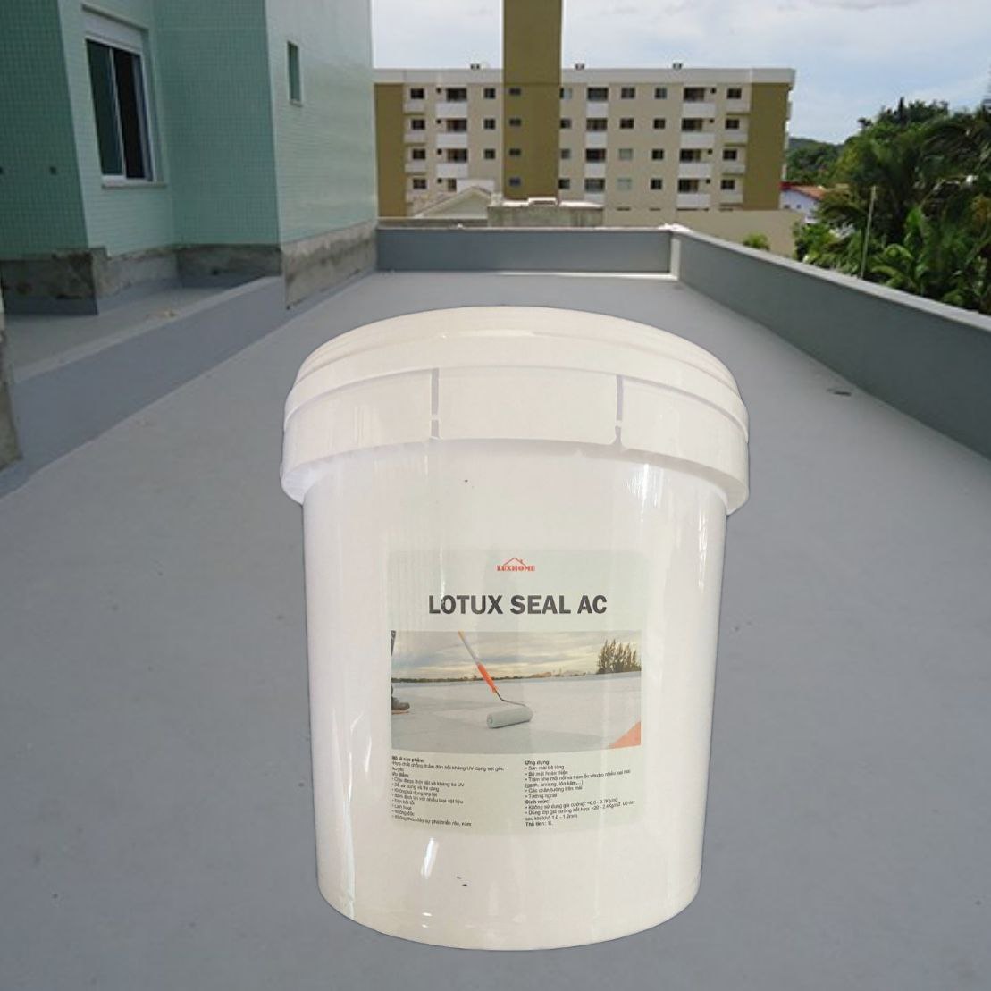 Sơn chống thấm, Màng chống thấm đàn hồi cao, gốc Acrylic co-polymer biến tính - Lotux Seal AC