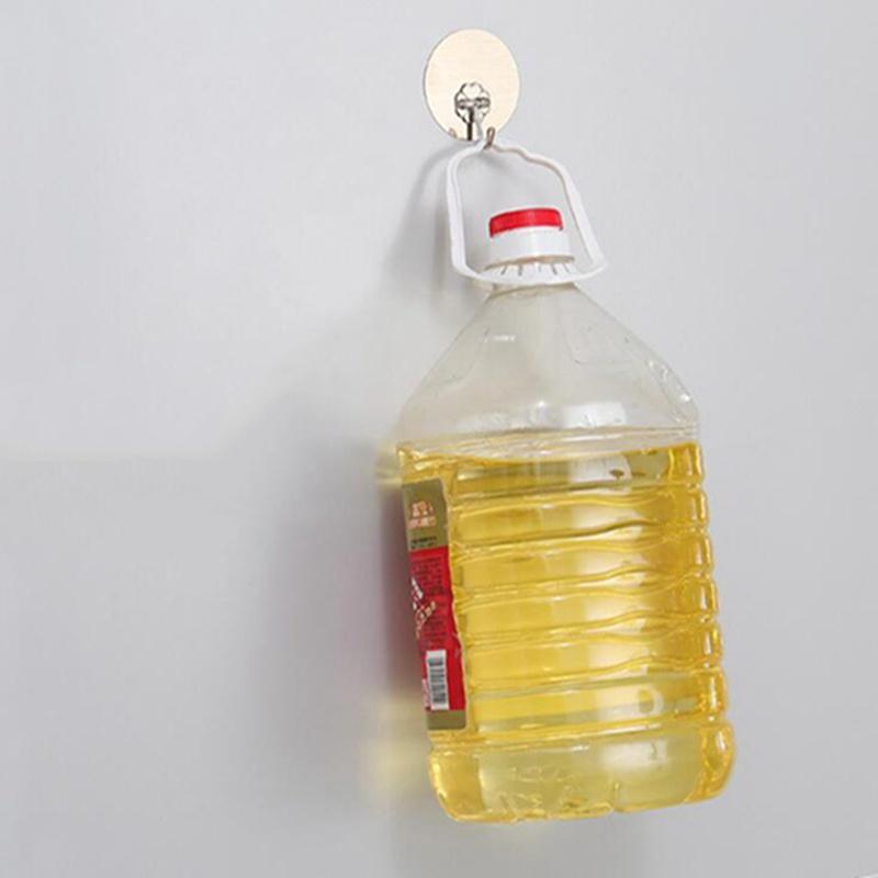 Set 5 Móc Treo Đồ Dán Tường Hình Tròn Trong Suốt Tự Dính Tiện Dụng Cho Nhà Bếp / Phòng Tắm
