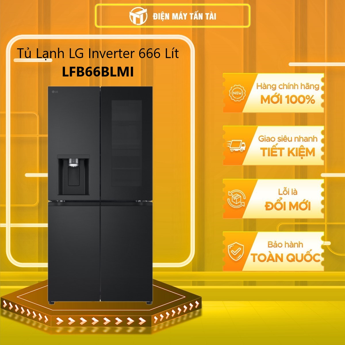 LFB66BLMI - Tủ lạnh LG Inverter 666 lít Multi Door InstaView LFB66BLMI - Hàng Chính Hãng - Chỉ Giao Hồ Chí Minh