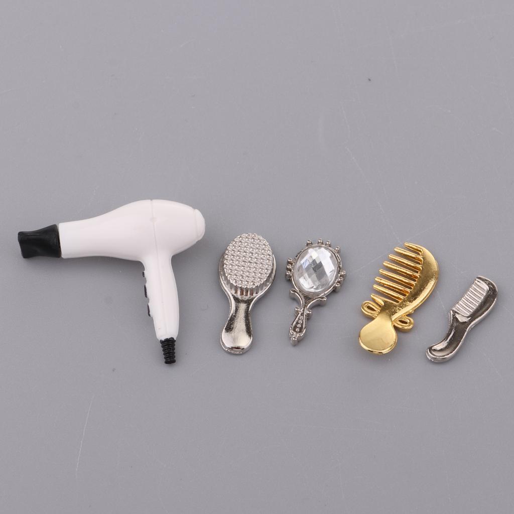 5 Pieces Salon and Make Up Accessories Styling Supply for 1:12 Dolls House