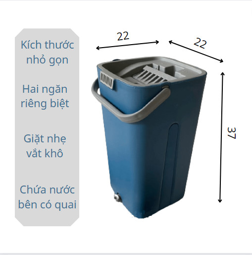 Cây lau nhà thông minh Losaka X5 VẮT NHẸ cay lau nha đẹp nhỏ gọn