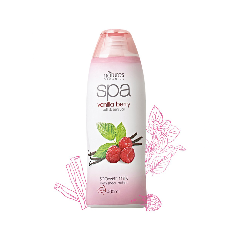 Sữa tắm tẩy tế bào chết hương quả mọng ngăn lão hóa SPA vanilla berry 400ml