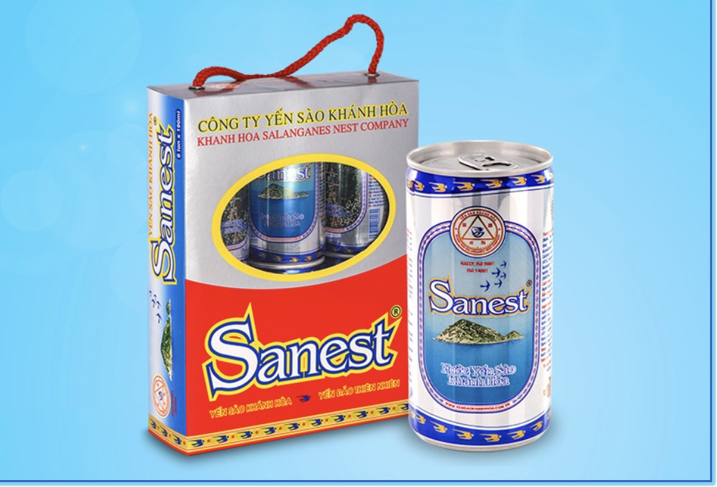COMBO 2 HỘP NƯỚC YẾN SÀO KHÁNH HÒA SANEST LON 190ML, HỘP 6 LON - 003H6