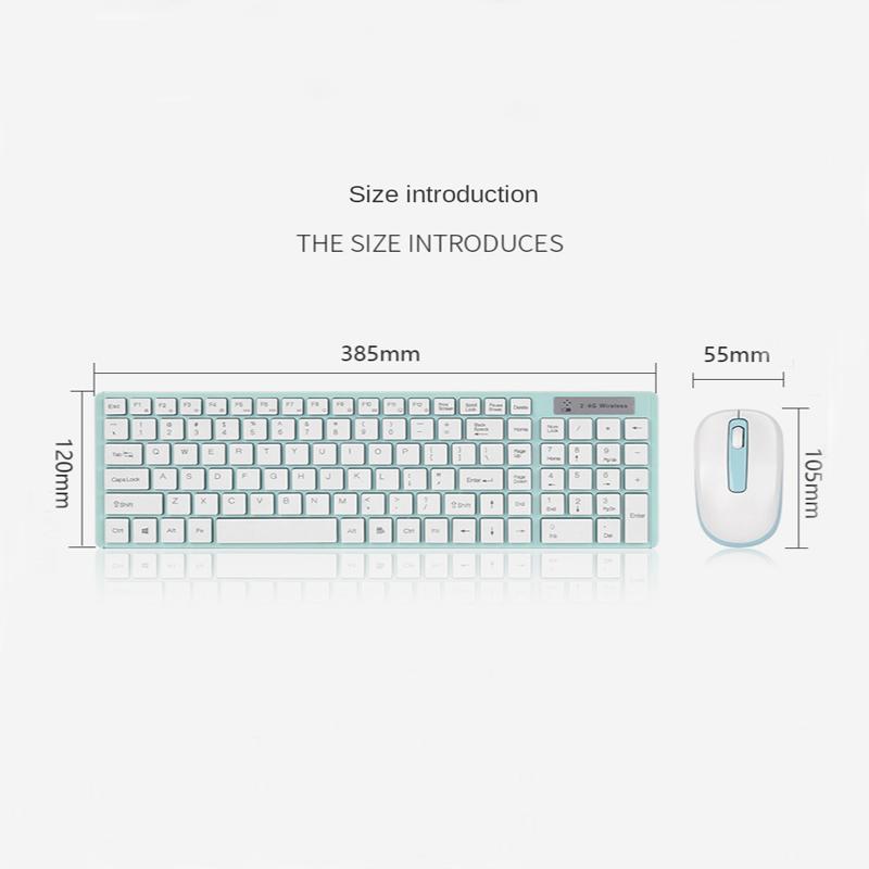 2.4G Không Dây Im Lặng Bàn Phím Và Chuột Đa Phương Tiện Full-Kích Thước Bàn Phím Chuột Combo Bộ Dành Cho Máy Tính Bảng Và Laptop Máy Tính Để Bàn