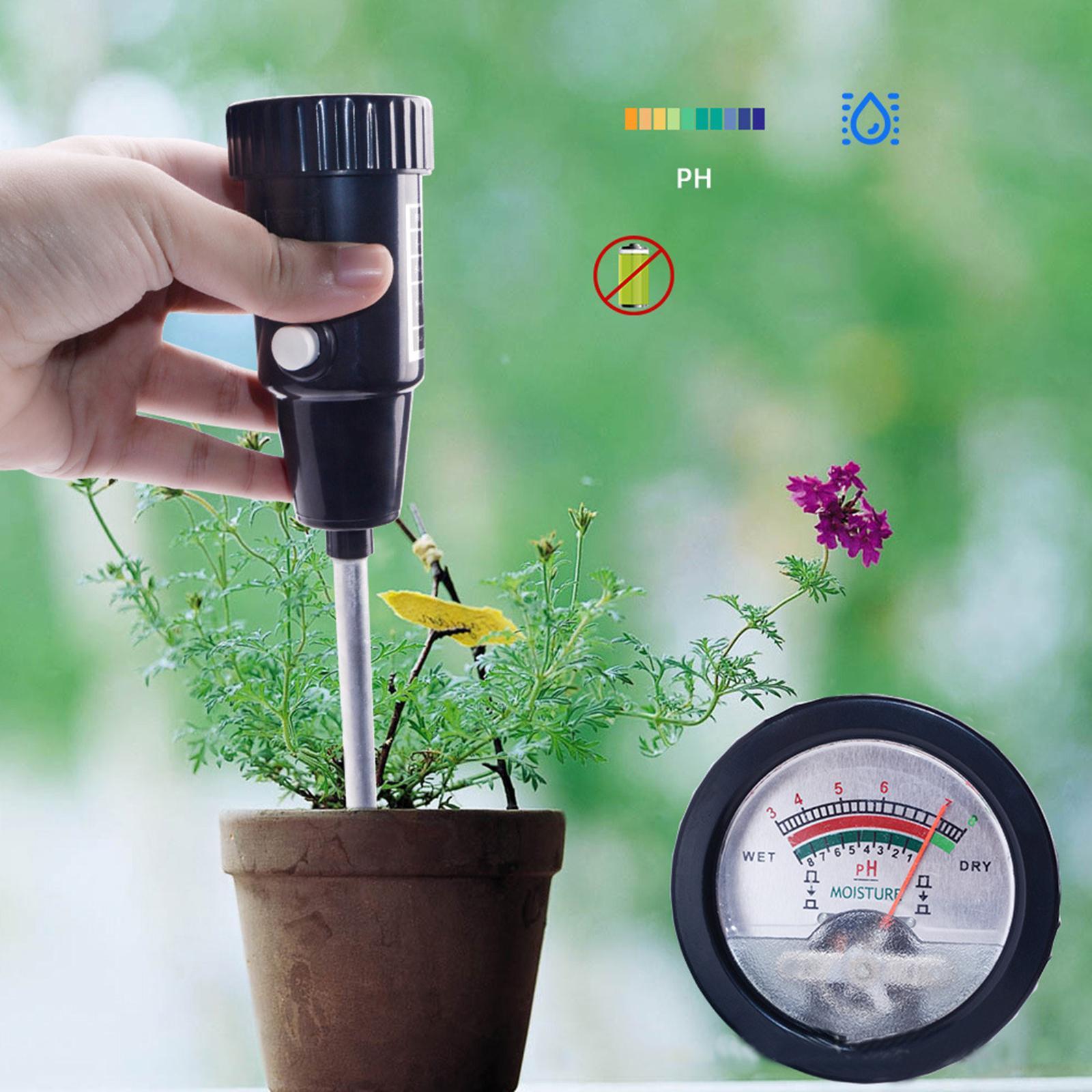 Compact Long Soil pH Moisture Meter Tester Tool 11.6 inches for Farm Indoor