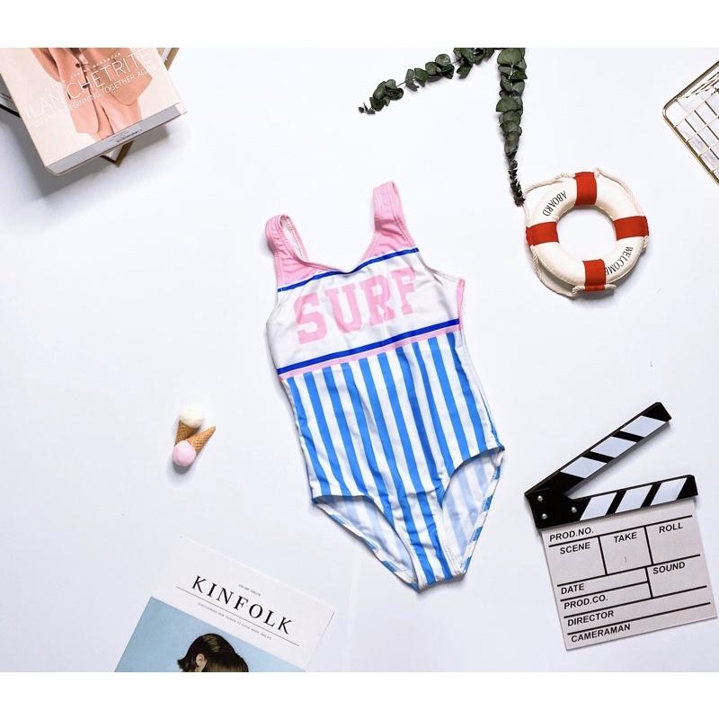Bikini liền mảnh sọc sanh SURF bé gái