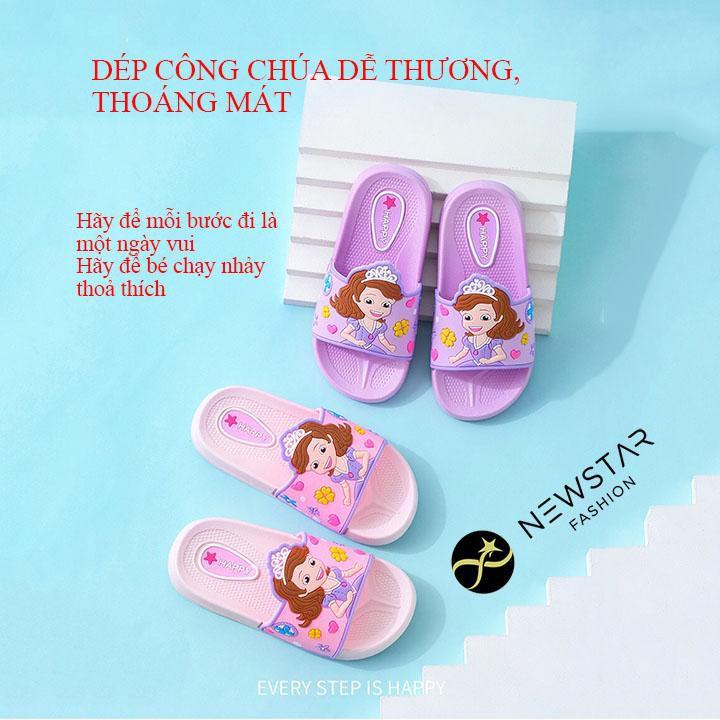 Dép quai ngang Công Chúa sophia siêu cute cho bé Chất liệu cao cấp êm ái Thiết kế xinh xắn đáng yêu