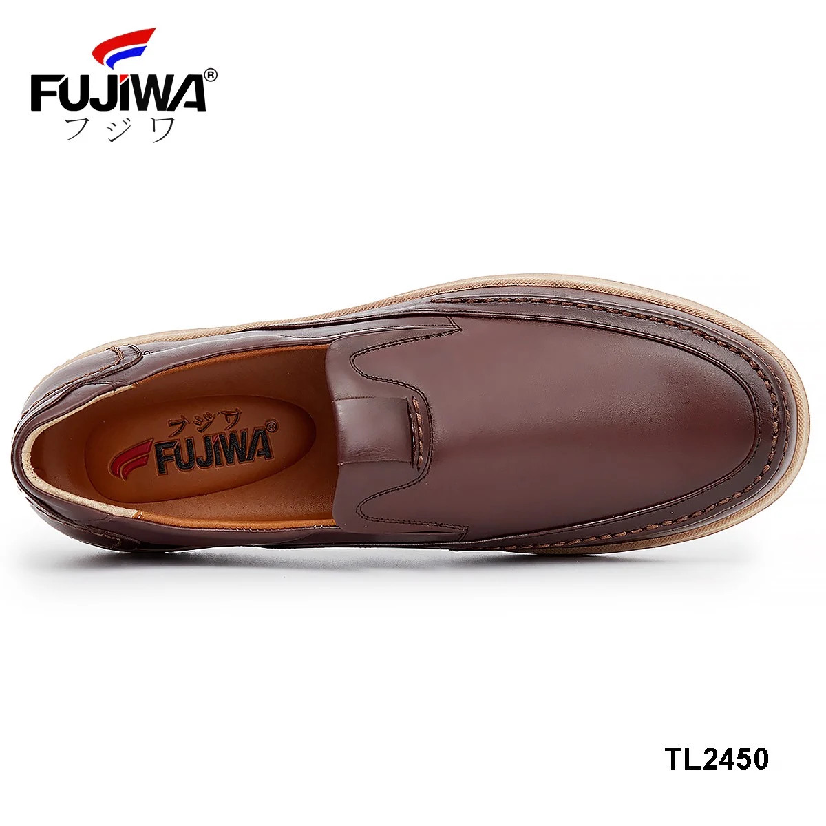 Giày Lười Da Bò Nam FUJIWA - TL2450. Da Thật Cao Cấp, Đế Cao Su Non. Form Giày Chuẩn Size. Size:  38, 39, 40, 41, 42, 43