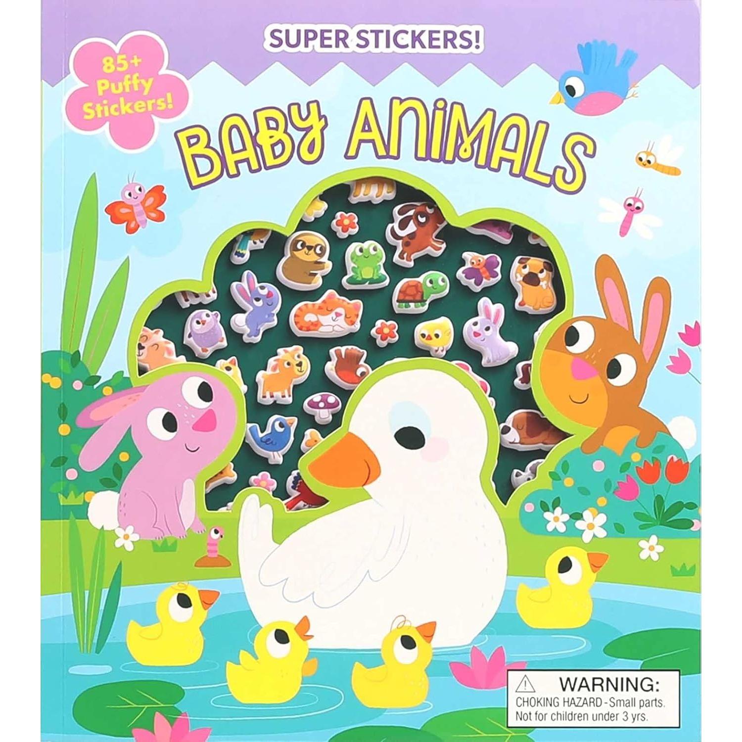 Sách Super Puffy Stickers!: Baby Animals