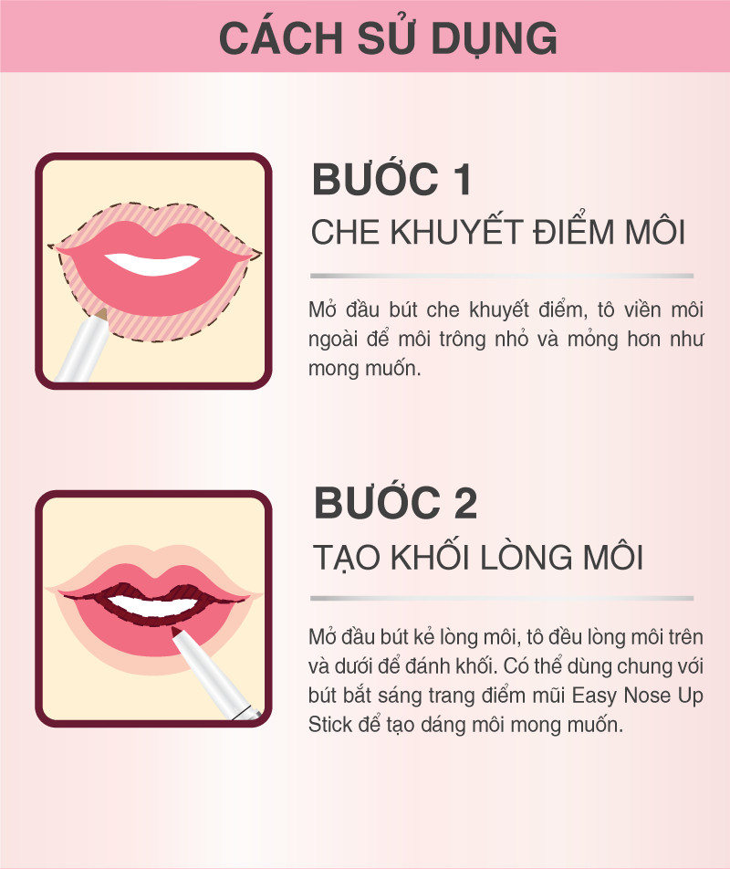 Bút che khuyết điểm môi và kẻ viền môi 2 trong 1 Cathy Doll Baby Thin Lipstick 0.18+0.55g