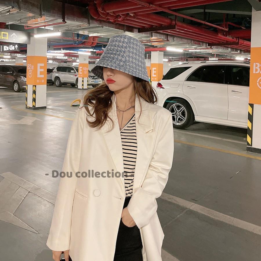 Mũ Nón Bucket Họa Tiết HOUNDSTOOTH Thời Trang Thu Đông - Mã NV027