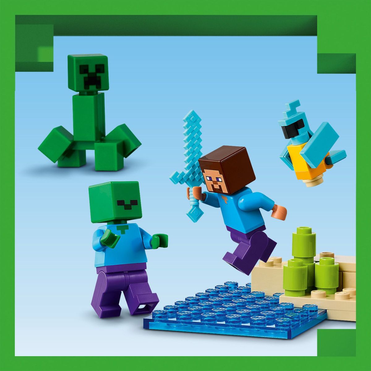 LEGO MINECRAFT 21275 Đồ Chơi Lắp Ráp Đài TNT Trong Rừng (287 chi tiết)
