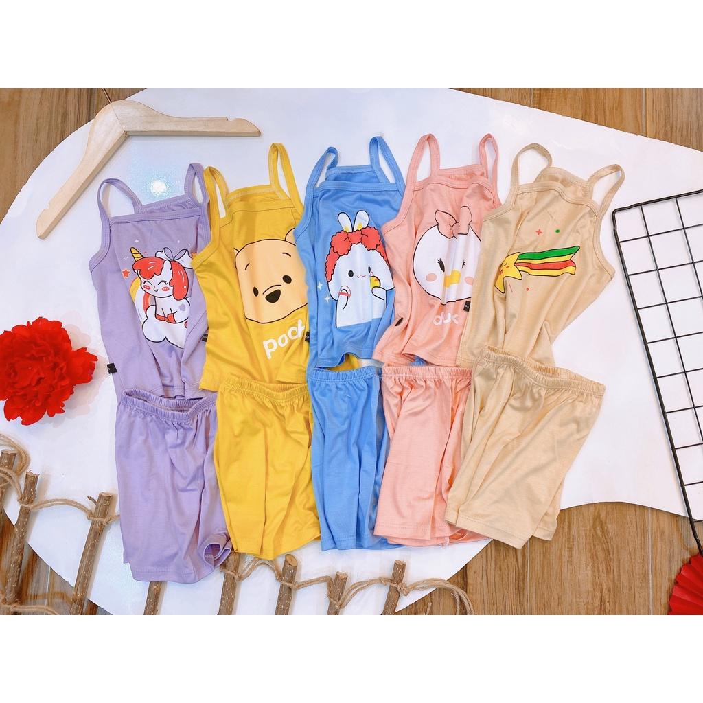 Bộ 2 dây bé gái thun lạnh siêu mát siêu dễ thương