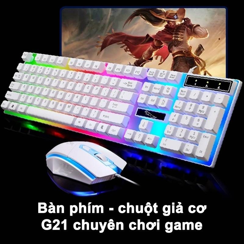 Bàn Phím Chuột Giả Cơ G21️ Chuyên game - Có đèn LED 7 màu - Cho máy tính, laptop