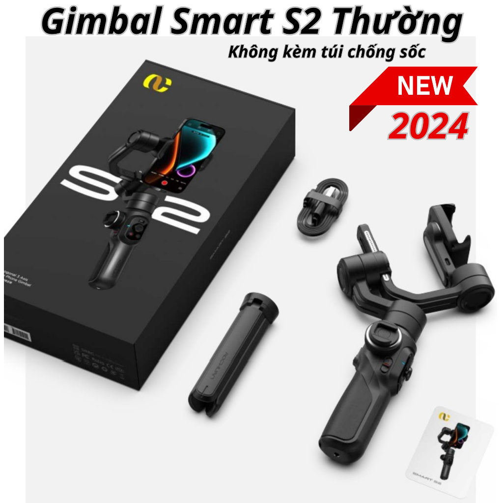 Gimbal Smart S2 Max chính hãng AOCHUAN, Gymbal chống rung hỗ trợ quay phim, chụp ảnh chuyên nghiệp - Hàng chính hãng