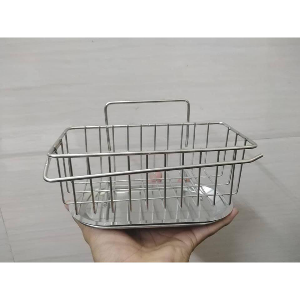 Khay để đồ rửa chén inox có hứng nước