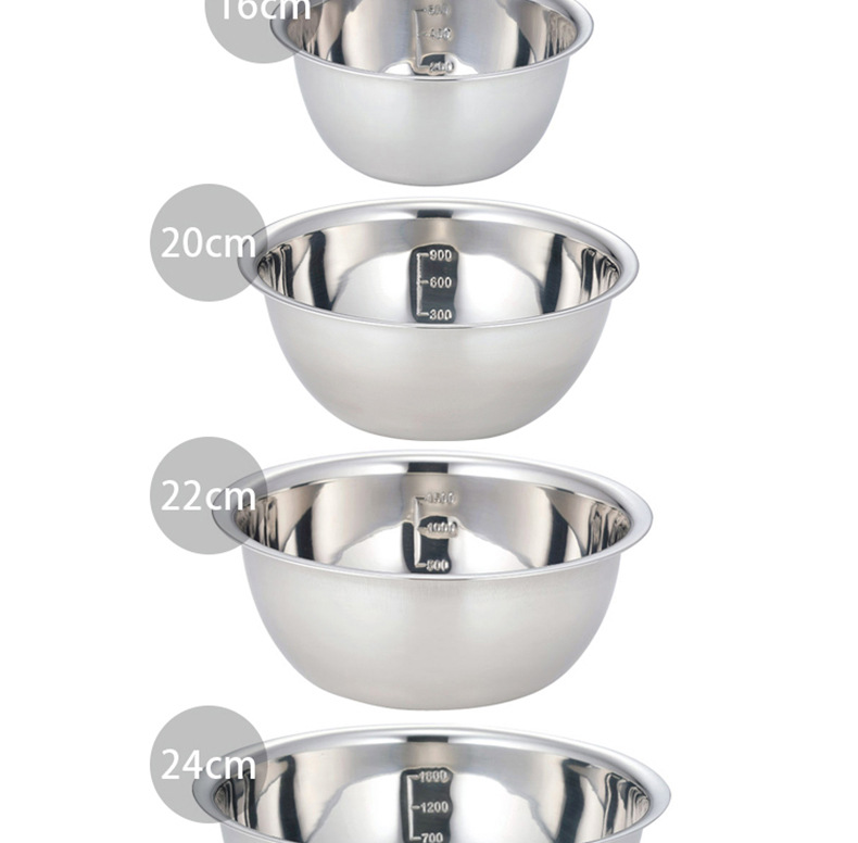 Set 5 Tô Inox Hàng Có Chia Vạch ml