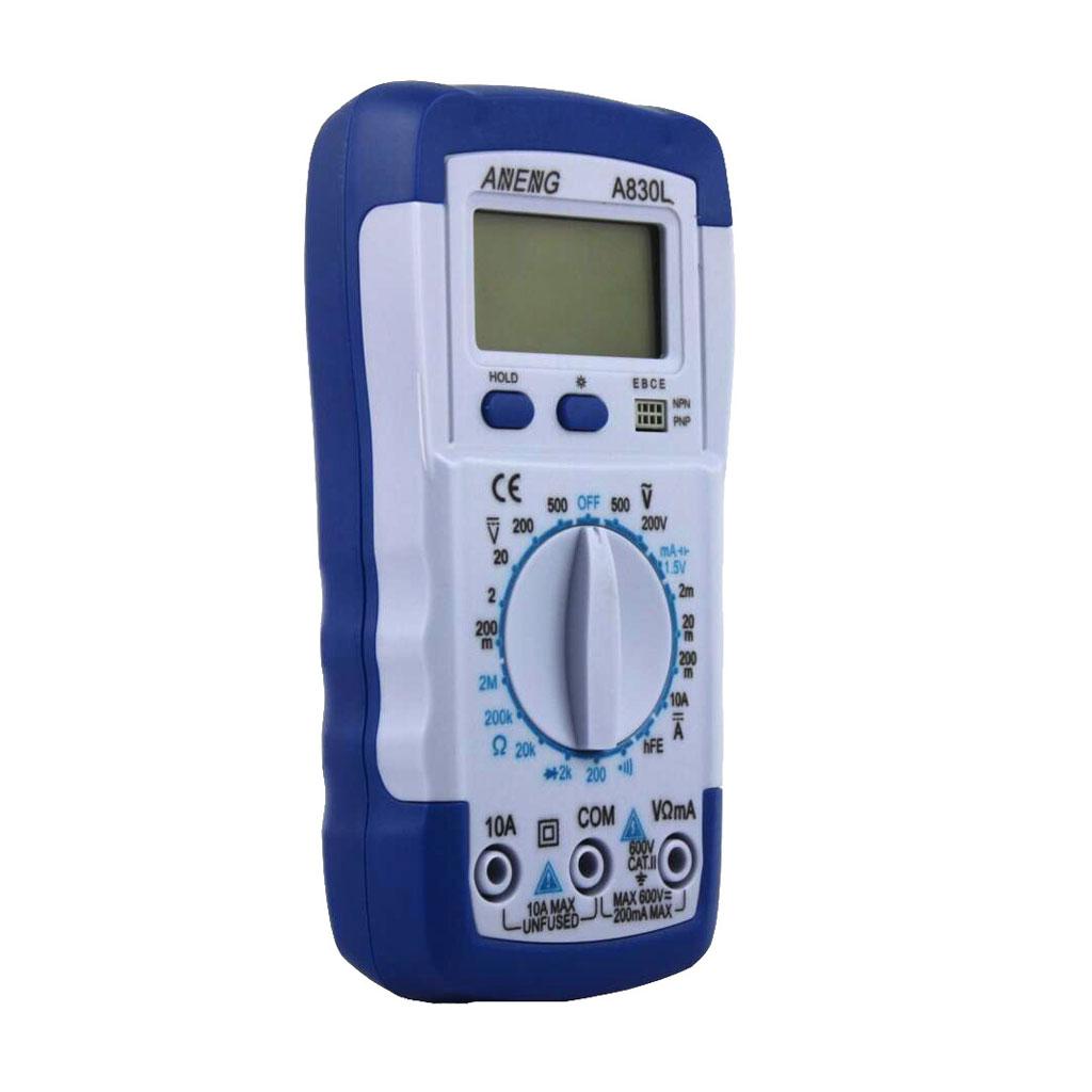 Digital LCD Multimeter Meter Voltage A830L Blue with White